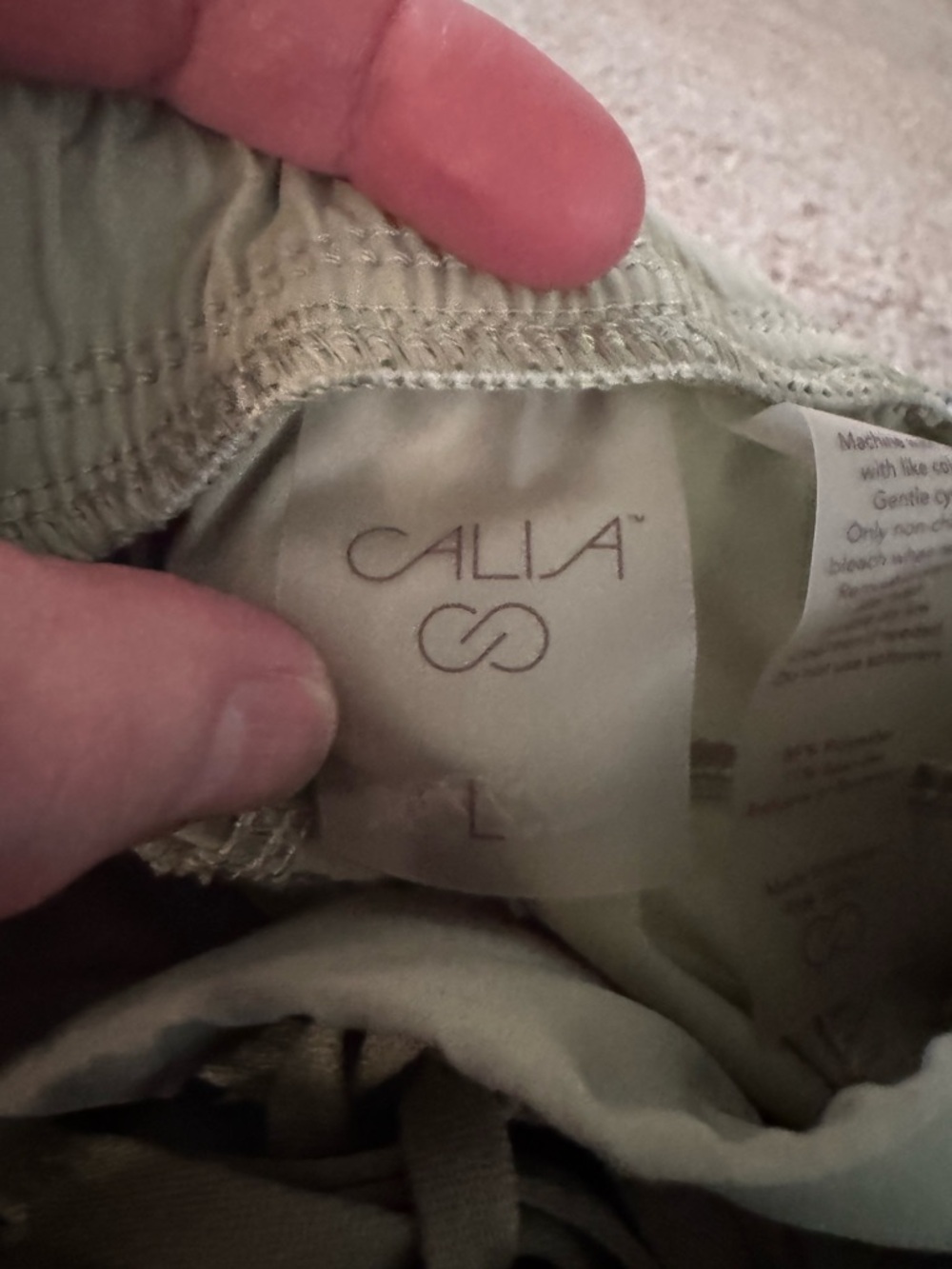 Calia Black and Sage Green Athletic Shorts Size L Women - Picture 2 of 2